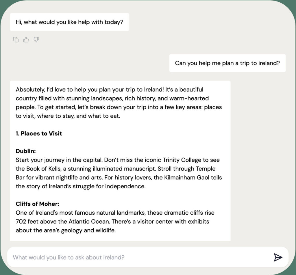 AI Ireland Itinerary Creator